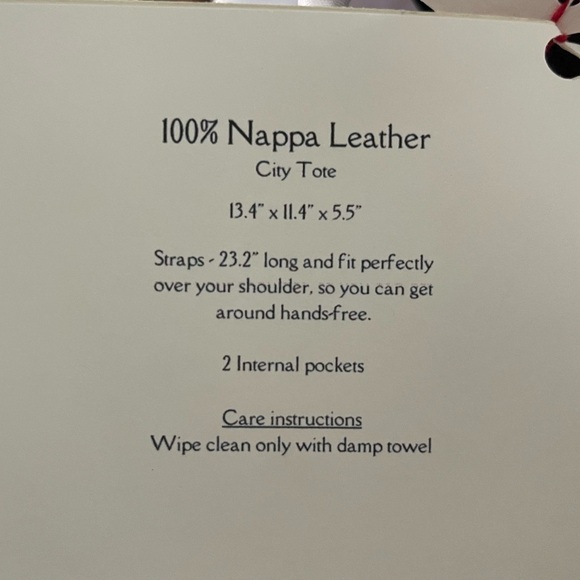 NWT | 100% Nappa Leather City Tote | Retro Summer Stripe - Picture 3 of 10